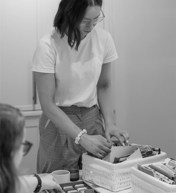 Architecture and interior design studio London with team working on material selection and creative process