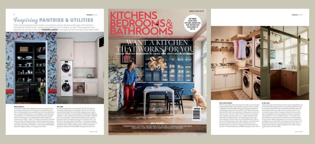Kitchens Bedrooms & Bathrooms magazine March edition featuring Project London luxury home design